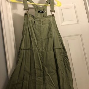 BDG Olive Green Overalls